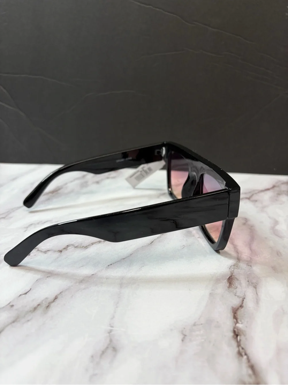 Rue21 Black Square Sunglasses with Pink Gradient Lenses